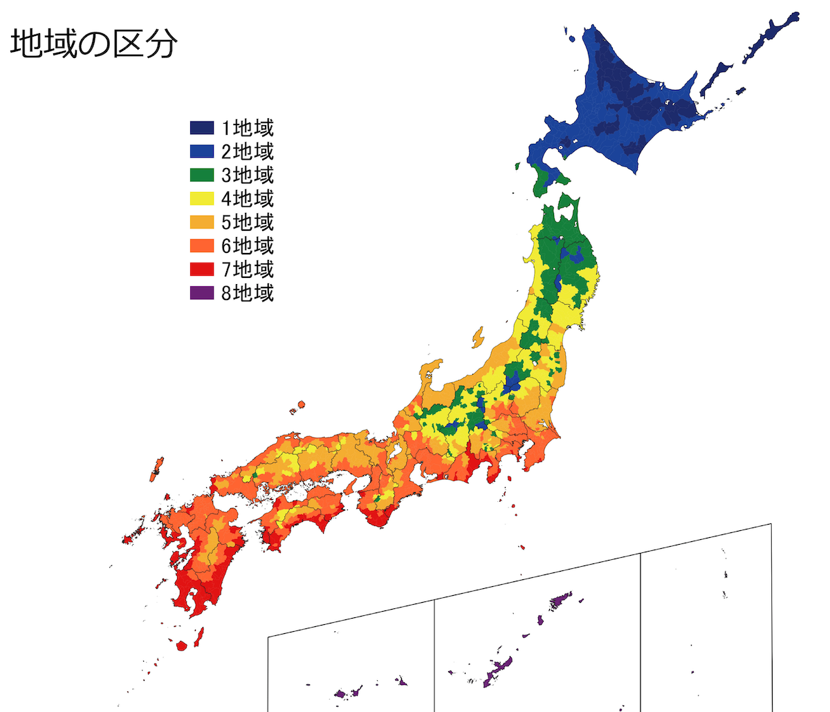 省エネ計算サービス 地域区分について